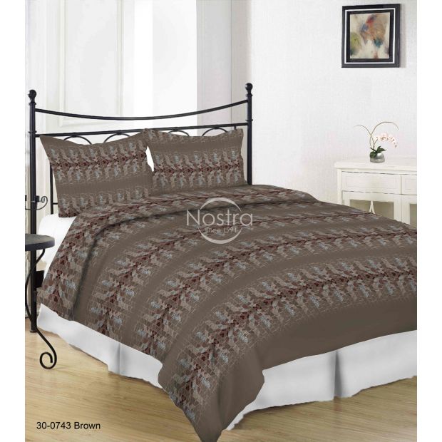 Cotton bedding set DAKOTAH 30-0743-BROWN 200x220, 50x70 cm