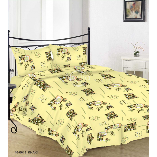 Cotton bedding set DAYLA 40-0613-KHAKI 200x220, 70x70 cm