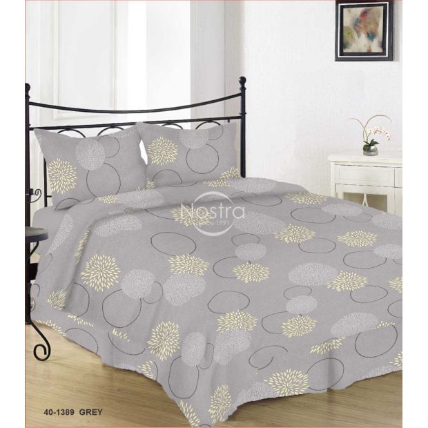 Cotton bedding set DALILA 40-1389-GREY 200x220, 70x70 cm