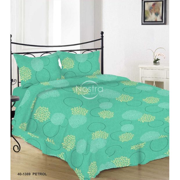 Cotton bedding set DALILA 40-1389-PETROL 200x220, 50x70 cm