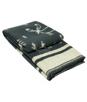 Шерстяное одеяло из мэриноса 80-3190-DARK GREY