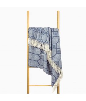 Woolen plaid MERINO-300 80-3237-BLUE