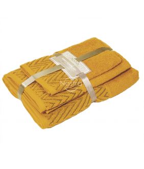 3 piece towel set T0108 T0108-MUSTARD YELLOW