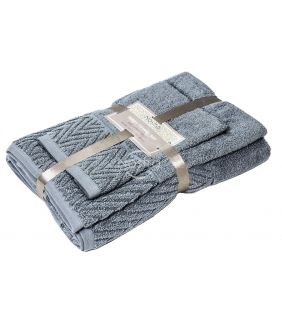 3 piece towel set T0108 T0108-GREY 70