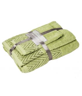 3 pieces towel set T0108 T0108-CELERY GREEN