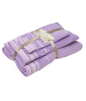 3 pieces towel set T0044 T0044-LAVENDULA