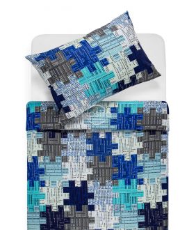 Cotton bedding set DELMIRA 30-0617-BLUE