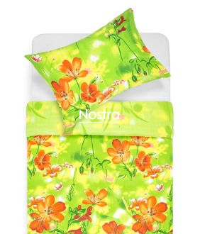 Polycotton bedding set FLOWERS 20-1311-ORANGE 20-1311-ORANGE