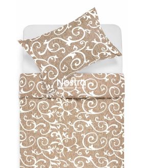 Polycotton bedding set ABSTRACT 40-0487-BROWN 40-0487-BROWN