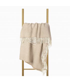 Woolen plaid MERINO-350 80-3039-BEIGE