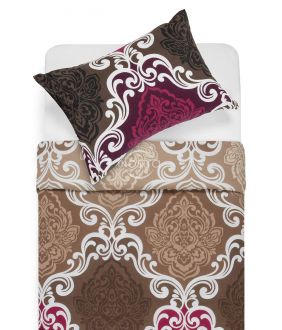 Polycotton bedding set ABSTRACT 40-1348-BROWN