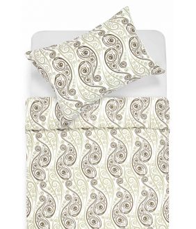 Flannel bedding set SALE 40-1322-BROWN