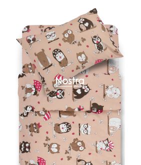 Children bedding set FRIENDLY OWLS 10-0451-BEIGE 10-0451-BEIGE