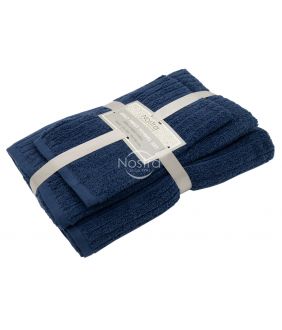 3 piece towel set 380 ZERO TWIST T0182-DENIM BLUE