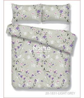 Polycotton bedding set FLOWERS 20-1831-LIGHT GREY 20-1831-LIGHT GREY