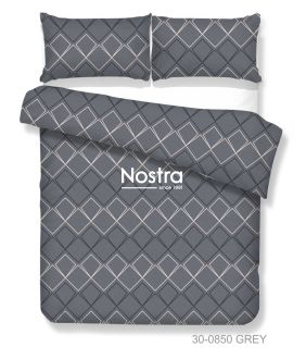 Polycotton bedding set GEOMETRY 30-0850-GREY 30-0850-GREY