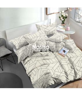 Polycotton bedding set GEOMETRY 30-0843-MILK 30-0843-MILK
