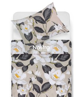 Polycotton bedding set FLOWERS 20-1879-GREY 20-1879-GREY