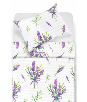 Polycotton bedding set FLOWERS 20-1568-LEVENDER 20-1568-LEVENDER