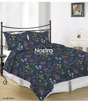Sateen bedding set ADALINA 20-1887-NAVY 20-1887-NAVY