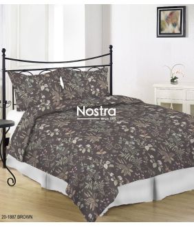 Sateen bedding set ADALINA 20-1887-BROWN 20-1887-BROWN