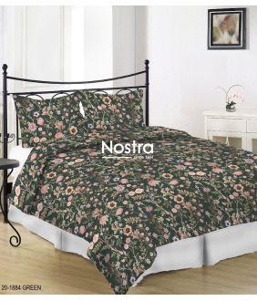 Sateen bedding set ADALBRECHTA 20-1884-GREEN 20-1884-GREEN