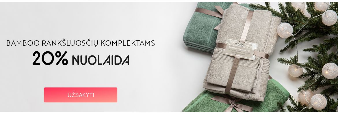 BAMBOO rankšluosčių komplektams 20% nuolaida / desktop